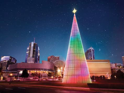 metal christmas tree behind house denver|christmas lights displays denver.